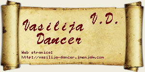 Vasilija Dancer vizit kartica